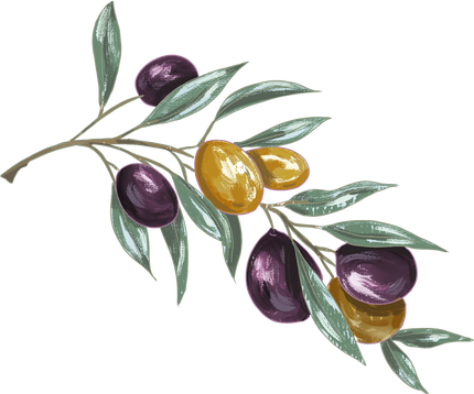 Painterly Hanukkah Olive Branch